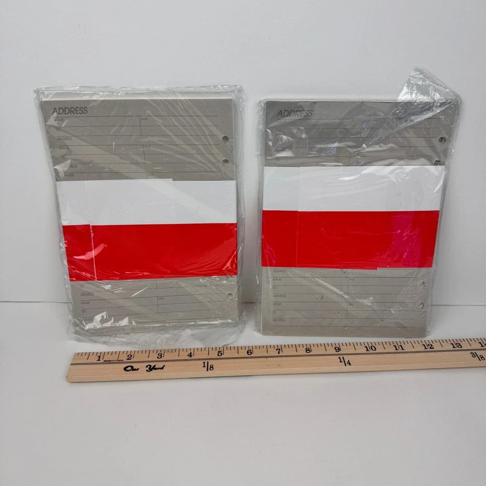 2 Pkgs Vtg FW Woolworths Organizer Refill Papers White Gray Sheets READ